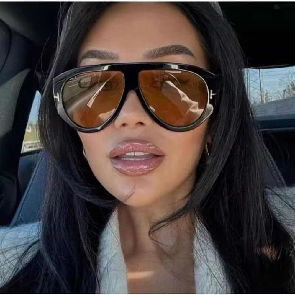 Vintage Luxury Brand Designer Oversized Pilot Sunglasses Women For Men Shades Bi - Picture 6 of 10